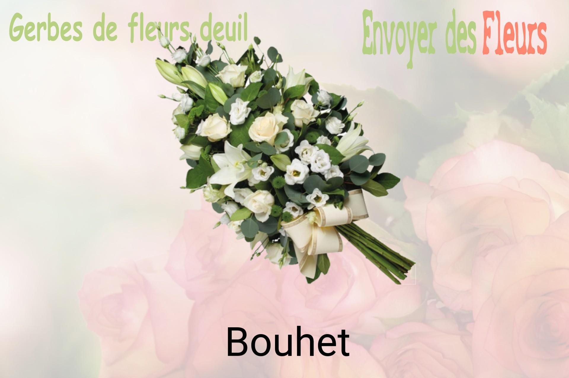 Gerbe de fleurs de deuil livrée à Bouhet